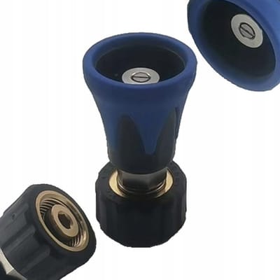 Rosfix Spuitmond Vervanging M22 - Platstraal 15° Blauw - 4000 psi, RVS/Kunststof - Geschikt voor Kärcher