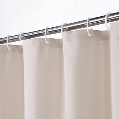 Dailygoods - Dailygoody - Douchegordijn - Luxe hotelstijl - Ivoor - Vlaslinnen - Zware stof van 240 g/m² - Geschikt voor badkamer - 120 x 180 cm