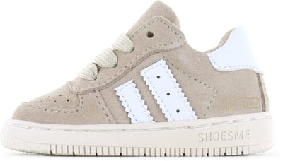 Shoesme Taupe Suède Sneakertje - Sneakers Kinderen - Unisex - Taupe - Suède - Maat 18