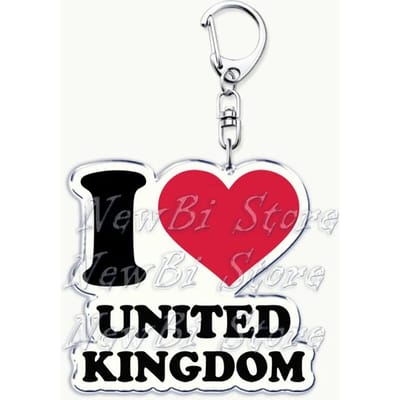 Porte-clés Chaud J'aime la FRANCE la POLOGNE le CHILI pour Accessoires Sac POLOGNE ROYAUME DE FRANCE MEXIQUE ESPAGNE ITALIE Porte-clés Bijoux Cadeaux pour Fans red