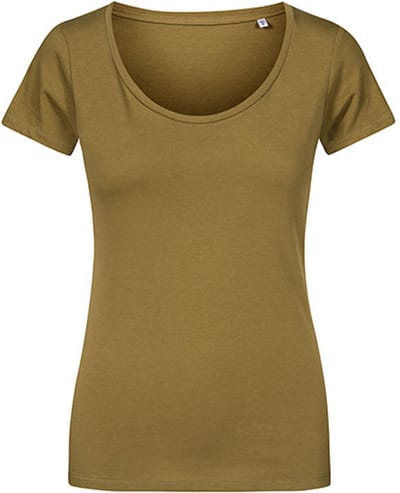 Promodoro Women´s Deep Scoop T-Shirt XO1545 - OLIVE - 3XL