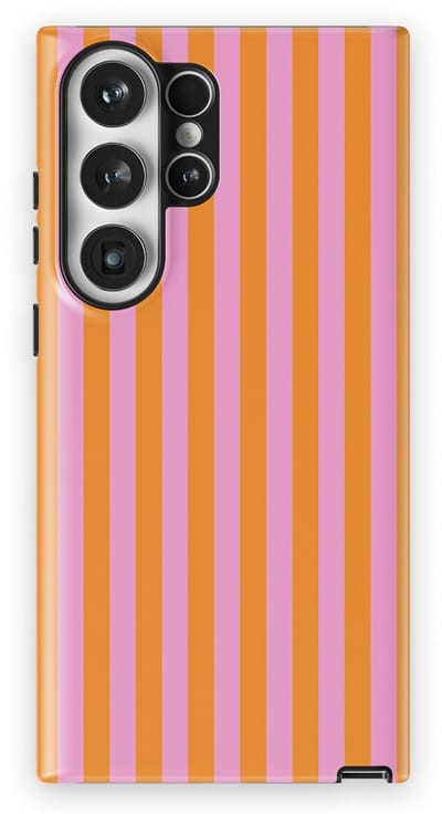 DripCase Gestreept Hoesje Samsung Galaxy S23 Ultra | Backcover met Mag | Stripes Motief | Trendy Case Samsung Galaxy S23 Ultra met Strepen Bubble Beam