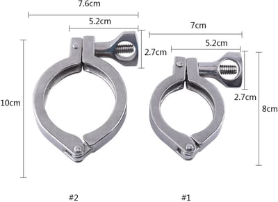 Dailygoods- Tri Clamp RVS 304 - Heavy Duty Klem - Vleugelmoer - Buisverbinding - Corrosiebestendig - Lichtgewicht Installatie