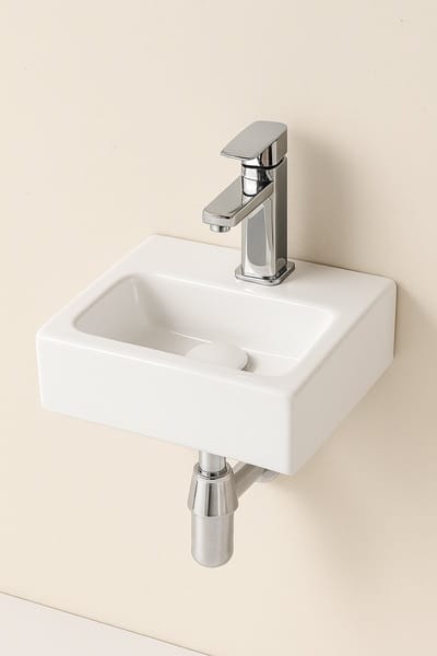 AquaVik Mini Fontein Letar glans 28 x 24,5 x 9 cm Keramiek Snö Wit