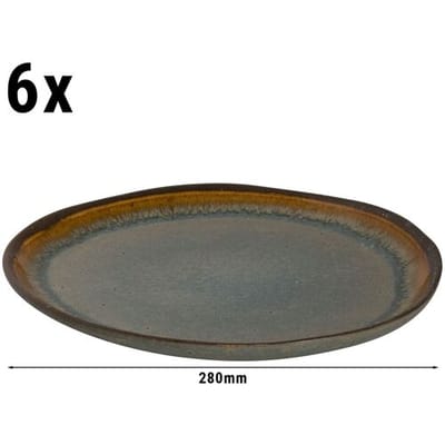 GGM Gastro (6 Stück) DAVIDE - Teller - flach - Ø 280mm - Braun