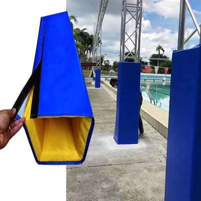 Waterdichte vierkante pijlervulling voor binnen- en buitengebruik, industriële postbescherming voor garage, speeltuin, sportschool, basketbalhoepel, impactabsorptie