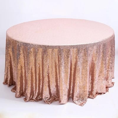 60cm Glitters Tafelkleed Pailletten Ronde Tafelhoes Gouden Tafelkleed voor Bruiloft Verjaardag Babyshower Feest Huis Tafeldecoratie 60cm rosé gouden kleur