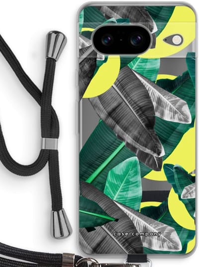 Case Company® - Hoesje met koord geschikt voor Google Pixel 8 hoesje met Koord - Fantasie jungle - Telefoonhoesje met Zwart Koord - Bescherming aan alle Kanten en Over de Schermrand