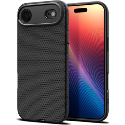 Spigen Liquid Air Hoesje Geschikt voor Apple iPhone Air - Back Cover Flexibel TPU Matte Zwart