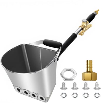 Pneumatisch Mortelspuitpistool met 4 L Reservoir – 4 × 18 mm Spuitopeningen – voor Cementmortel, Pleister, Muren en Plafonds