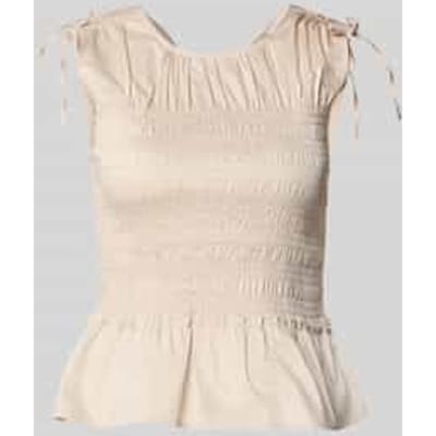 Slank Zonder Mouwen Gerimpeld Popeline Blouse Dames COMMA