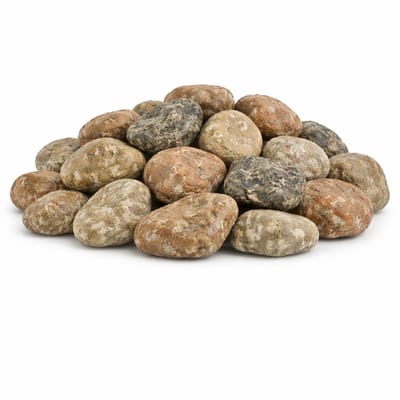 Home & Styling decoratie stenen - groot - 650ml - beige mix - hobby steentjes - sier stenen
