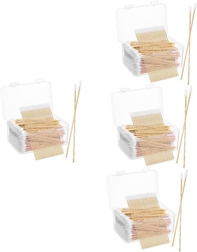 Katoenen Swabs - Make-up Applicators - Precisie Reiniging - Fijne Puntige Tips - 2000 Stuks - Khaki