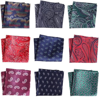 Herensjaals Katoen - Zakdoeken Heren - Formele Gelegenheid - Jacquard Weving - Één Maat - Donkerblauw