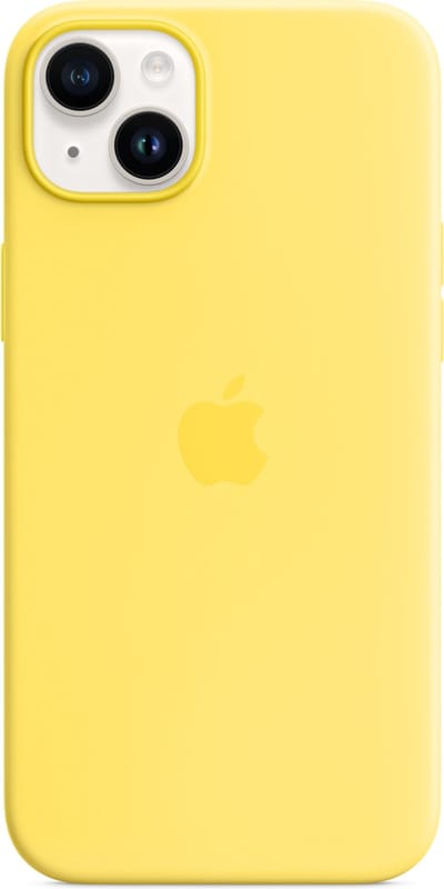 Apple siliconen hoesje met MagSafe - Geschikt voor de iPhone 14 Plus - Kanariegeel