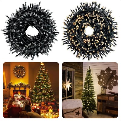 Cheqo® Micro Cluster - Kerstboomverlichting voor Binnen en Buiten - Clusterverlichting - Kerstverlichting - 1000 LED - 20m - 8 Lichtfuncties + Geheugen - Extra Warm Wit - 2cm Afstand - 3m Aanloopsnoer - Groen Snoer - IP44 Adapter