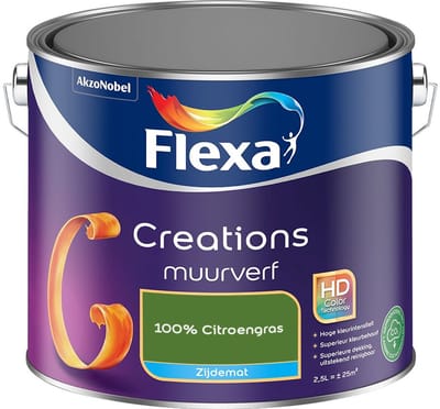 Flexa - Creations Muurverf Zijdemat - 100% Citroengras - Mengverf - 2,5 L
