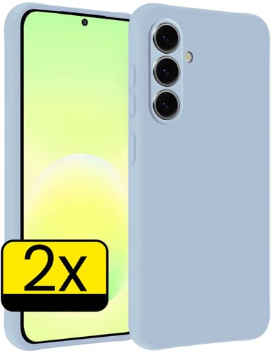 Hoesje - 2 Stuks - Geschikt voor Samsung Galaxy A57 - Sterk & Shockproof - Case Siliconen - Back Cover - Telefoon Hoes - Telefoonhoesjes - Lichtblauw
