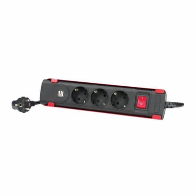 Milwaukee Toolguard - Magnetische Stroomstrip - 3 Gaten - 2 USB-A Poorten