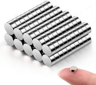 Set van 80 Neodymium Magneten, 5 x 1 mm Mini Magneten voor Creatief Gebruik, Sterke Magneten voor Whiteboard en Pinbord