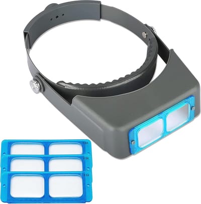 Hoofdband Vergrootglas met Dubbele Lens - Handfree Vergroting voor Sieraden, Reparaties en Ambachten