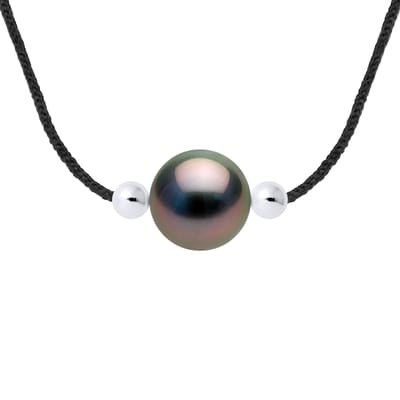LOVE LINK Ketting Tahitian Pearl Ronde 8-9 mm Nylon Black 925
