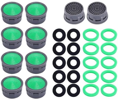 Dailygoods- Kraanbeluchters 10 stuks - Waterstroombegrenzer - ABS Plastic - 21 mm Buitendiameter - Corrosiebestendig - Herbruikbaar