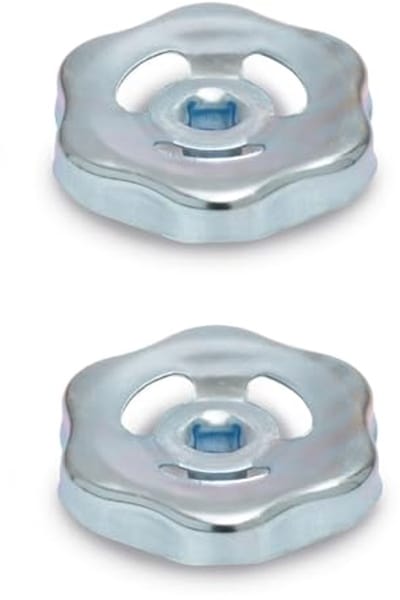 Metalen handwiel en ventielgreep set - diameter 100 mm - 2 stuks