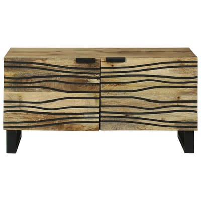 vidaXL - Salontafel - Naturel - 80 - x - 50 - x - 40 - cm - Bewerkt - hout