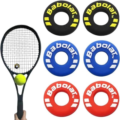 6x Trillingsdempers voor Tennisrackets en Squashrackets In Bandvorm