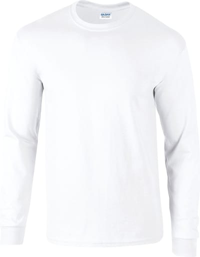 Gildan Ultra Cotton™ Classic Fit Adult Long Sleeve T-Shirt GI2400 - White - L
