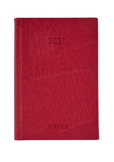 Brepols agenda 2027 - DELTA [0.834] - LUCCA - Zakagenda - 1 week op 2 pagina's - Weekoverzicht - Rood - 8.1 x 12 cm/Klein formaat!!