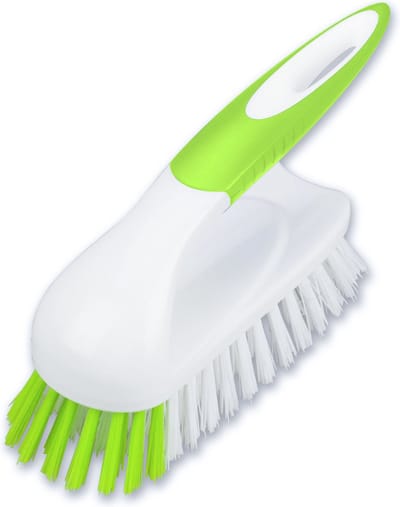 Buemag Schrobborstel met handvat - wit/groen - kunststof - Schoonmaken borstels