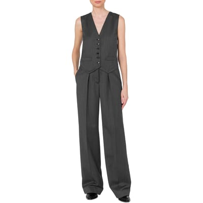 Moschino Wool Grain Powder Jumpsuit Grey Size: 40 | Jumpsuits Outlet | Dames | Grijs