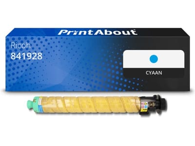 PrintAbout huismerk Toner 841928 (MP C2503) Cyaan Hoge capaciteit Geschikt voor Ricoh