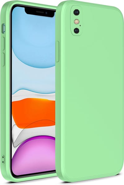 Smartphonica iPhone X/Xs siliconen hoesje met zachte binnenkant - Groen geschikt voor Apple iPhone X/10;Apple iPhone Xs