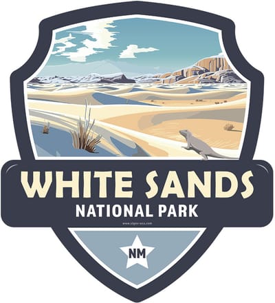 Signs USA - Landmark WHITE SANDS National Park - Wandbord - 28 x 31 cm