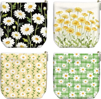 Set van 4 kleine make-uptassen van corduroy voor dames, ideaal voor reizen, georganiseerd en stijlvol
