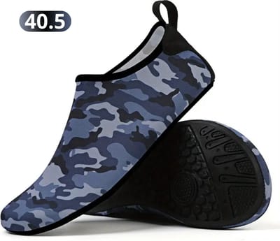 Bovista Waterschoenen Voor Kinderen & Volwassenen - Aqua Shoes - Aquaschoenen - Afzwemschoenen - Zwemles Schoenen - Camouflage Blauw - Maat 40.5