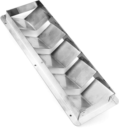 Dailygoods- Louvre Ventilatiegrille - Roestvrij Staal - Duurzaam - Geschikt voor Schepen - Eenvoudige Installatie - Weerbestendig