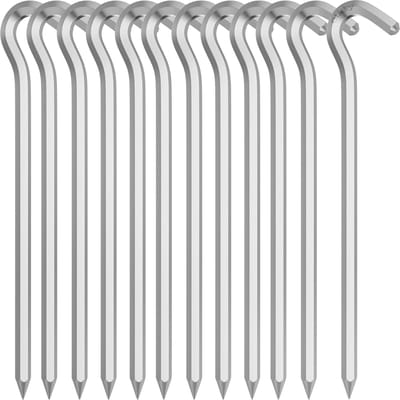 Tentharing - 8 cm / 7 inch - Metalen aluminium luifelharing - Kampeerharing Tentanker - Zilver