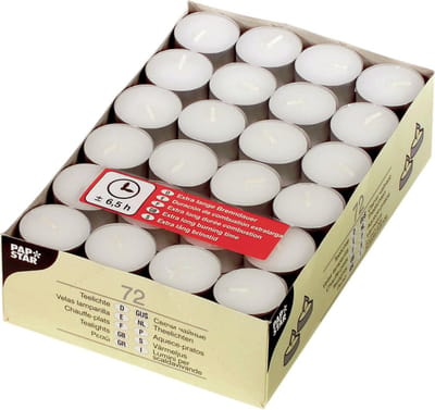 Conpax Candles Waxinelichtjes - 72x stuks - 6 branduren - Theelichtjes - kaarsjes
