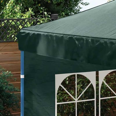 Partytent zijwanden - Paviljoenwanden - Tuinfeesten organiseren - Met decoratieve ramen - 2 stuks 300x195cm - Groen