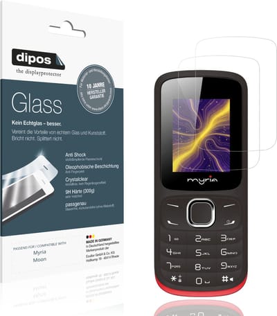 dipos – 2x Pantserfolie geschikt voor Myria Moon | 9H Screenprotector