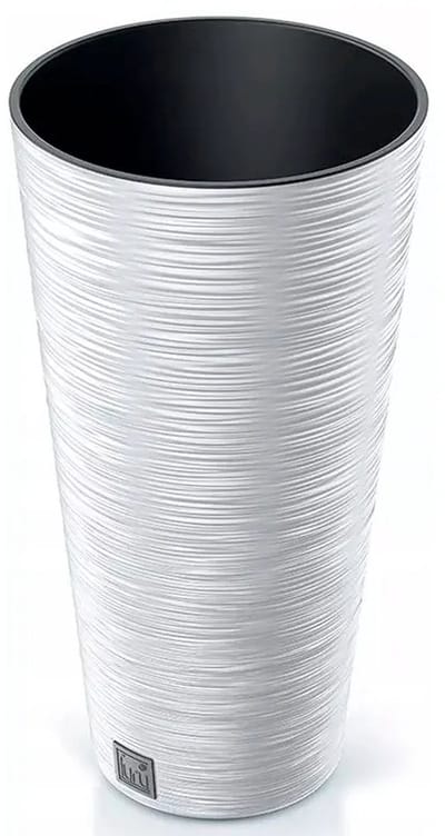 Prosperplast 15l Furu Collection 30x30x57.5 Cm Bloempot Zilver