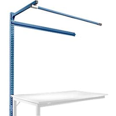 Opbouwframe met giek, Aanbouwtafel STANDAARD werktafel-/werkbank UNIVERSAL/PROFI, 1500 mm, briljantblauw