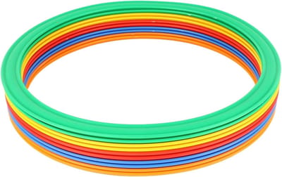 Sport Ringen Set - Agility Training - Coördinatie Spel - 10 Ringen 10 Gespen - 28cm Diameter