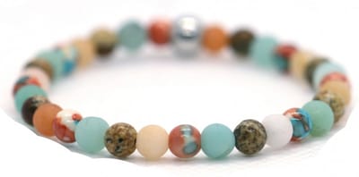 Meisjes armband familie oranje 4mm - Ibizamen KIDS