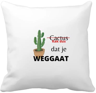 Akyol - kak dus dat je weg gaat Kussen hoes - Quotes - iemand die ontslag neemt - cactus - collega's - werknemers - verjaardagscadeau - verjaardag - cadeau - afscheidscadeau - geschenk - leuke cadeau - kado - gift - 40 bij 40 cm