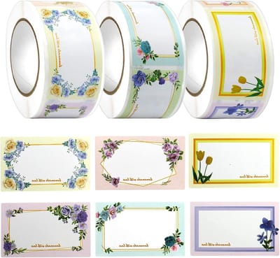 Zelfklevende Jamlabels - 750 Stuks, Verwijderbare Stickers voor Inmaak, Bakken en Flessen - 12 Kleuren met Eucalyptus Motief, 5 x 3 cm